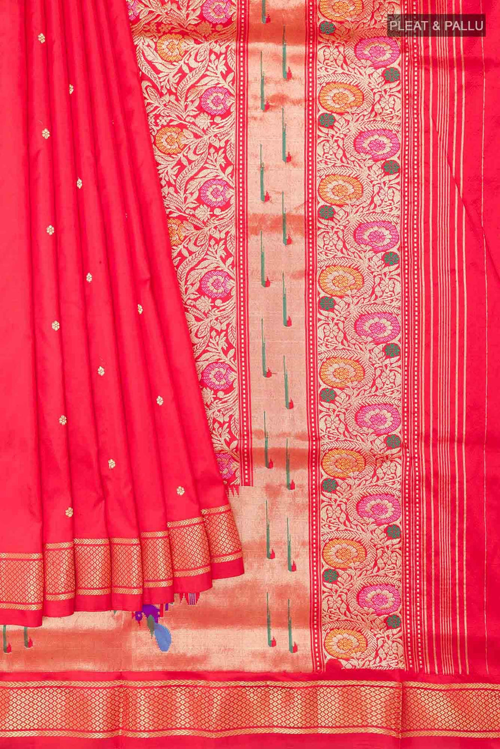 Red Paithani Silk Saree