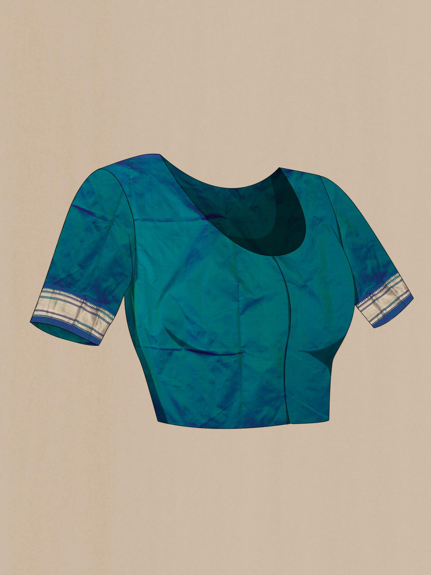 Peacock Blue Paithani Silk Saree
