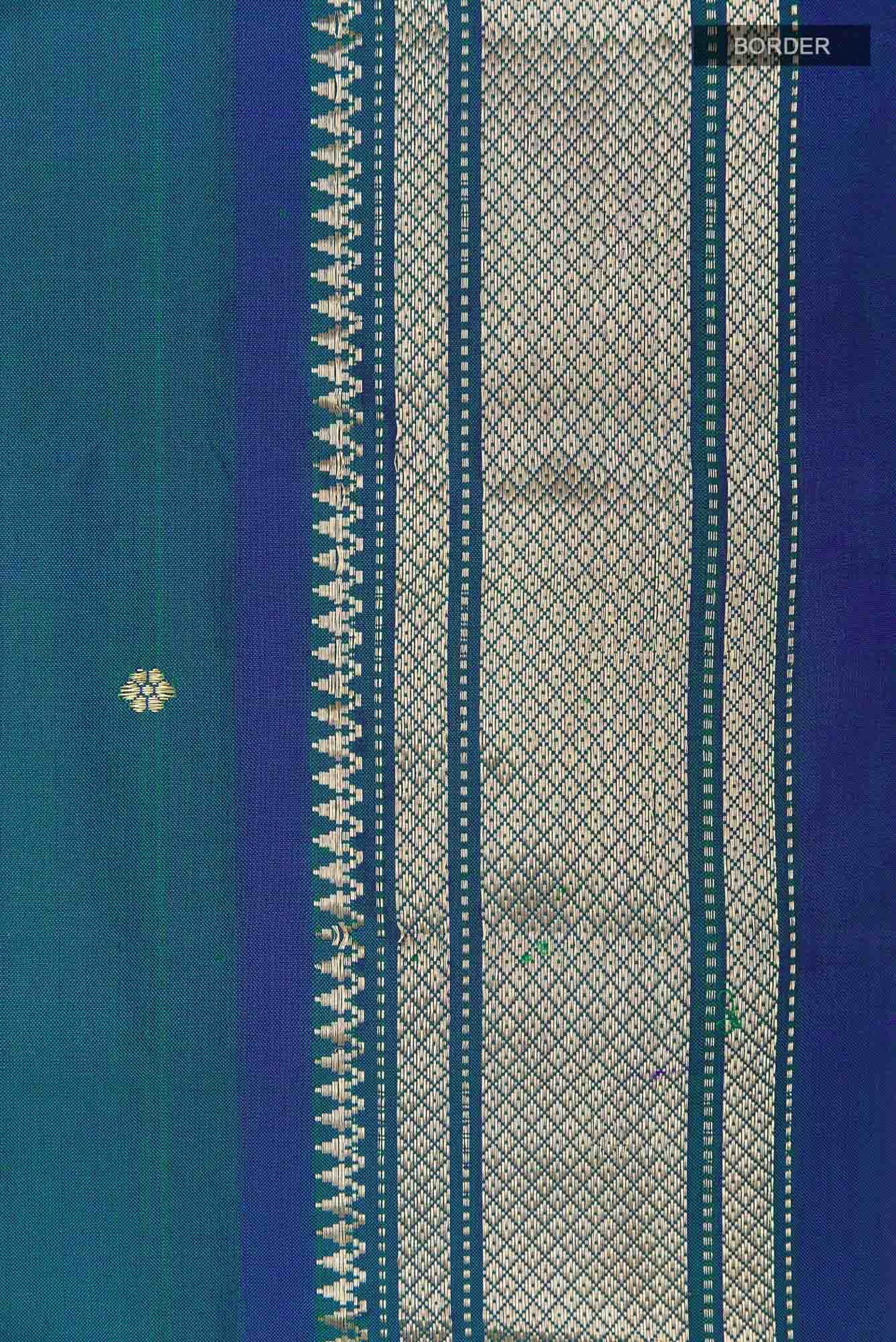 Peacock Blue Paithani Silk Saree