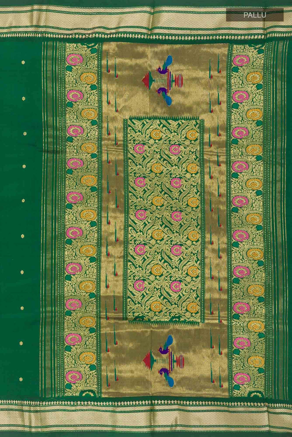 Green Paithani Silk Saree