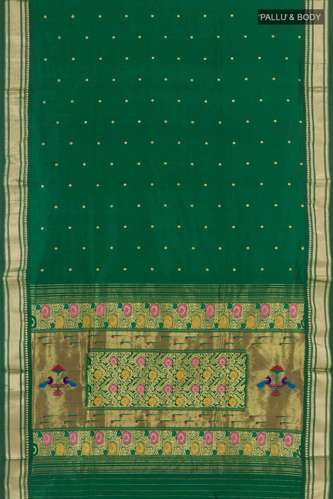 Green Paithani Silk Saree
