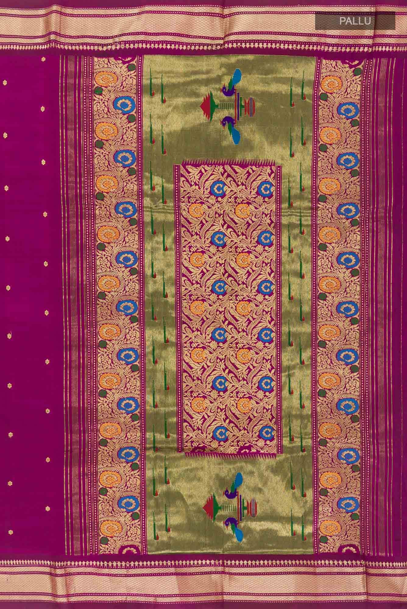 Purple Paithani Silk Saree