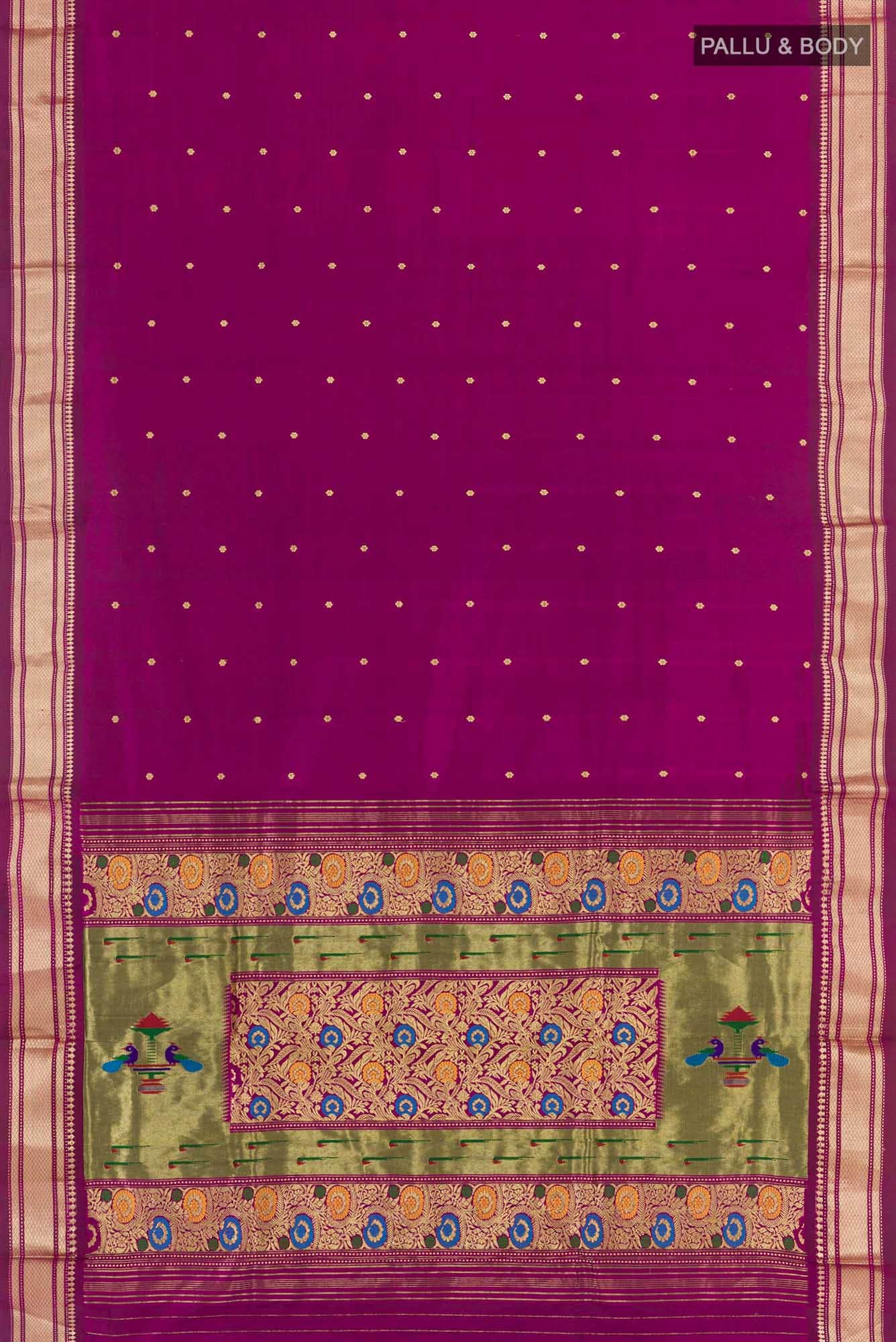 Purple Paithani Silk Saree