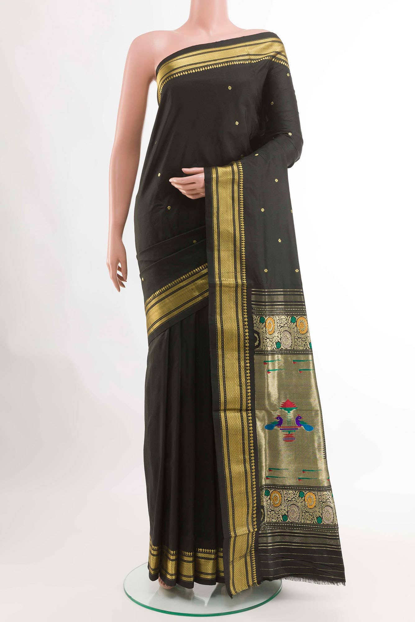 Black Paithani Silk Saree