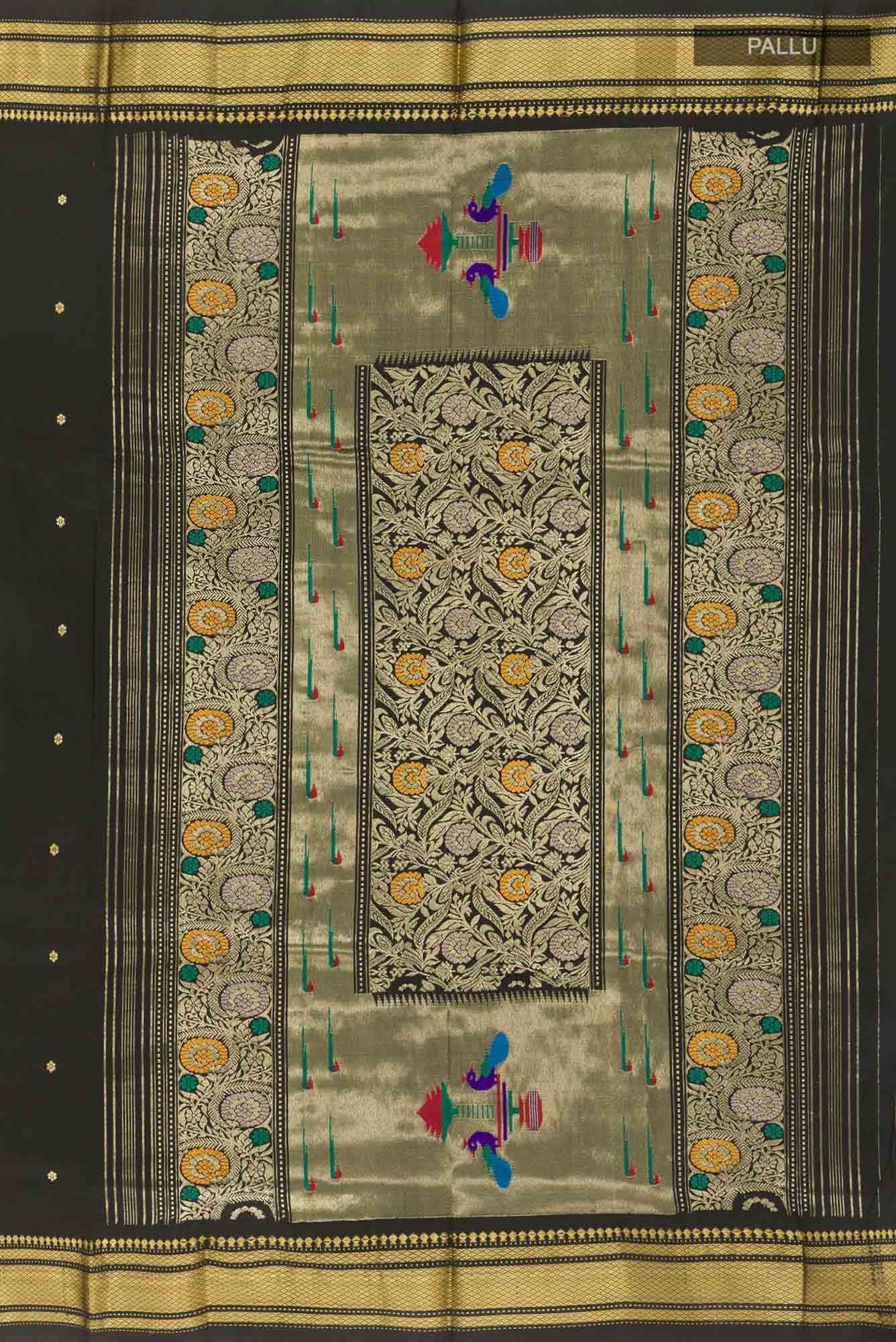Black Paithani Silk Saree