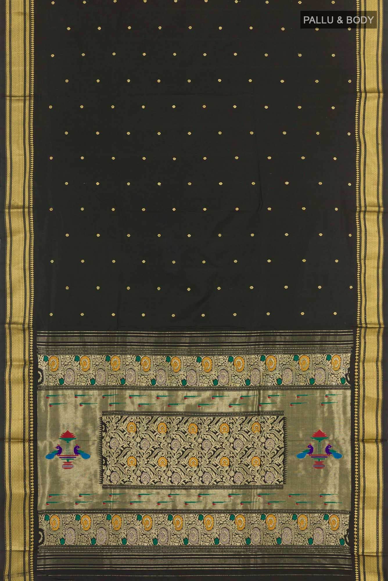 Black Paithani Silk Saree