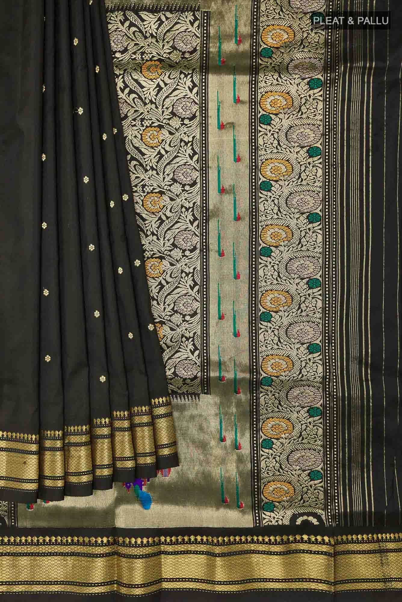 Black Paithani Silk Saree