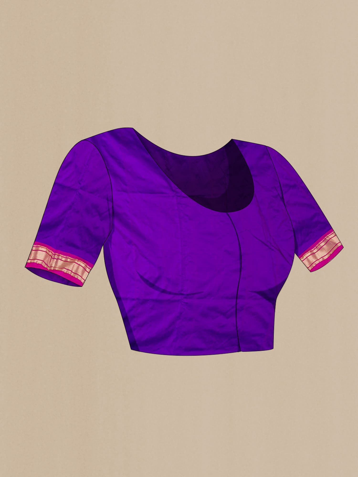 Purple Paithani Silk Saree