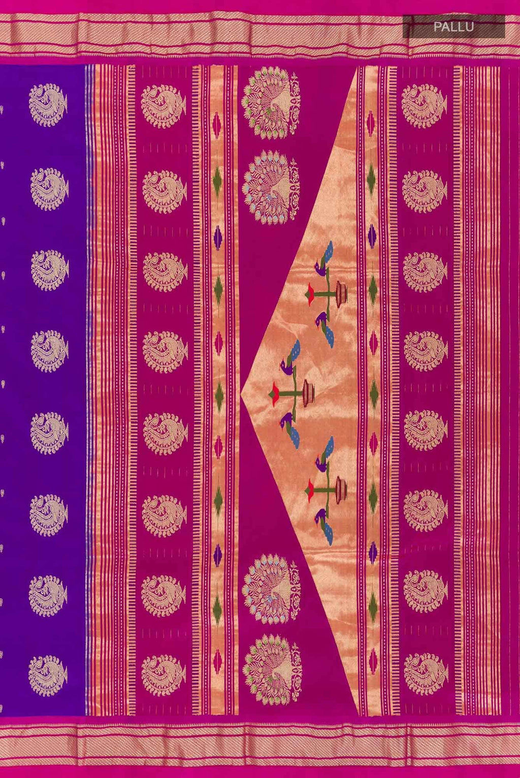 Purple Paithani Silk Saree