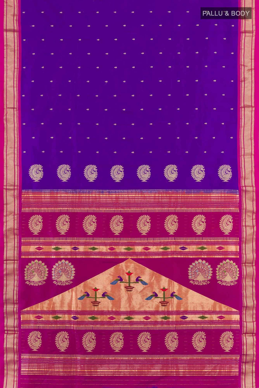 Purple Paithani Silk Saree