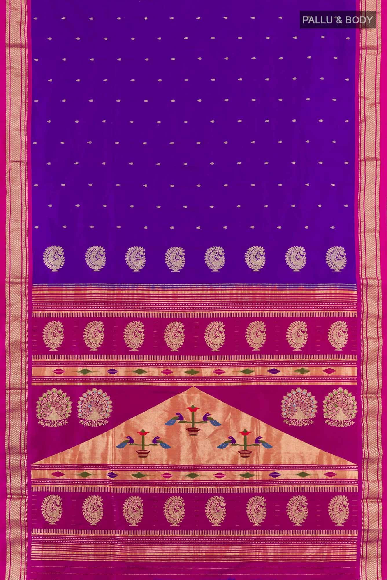 Purple Paithani Silk Saree