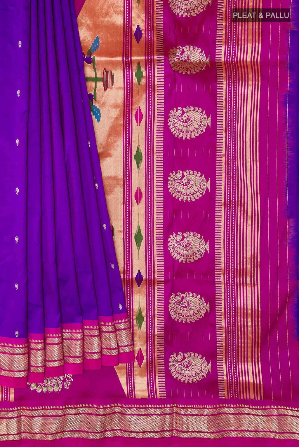 Purple Paithani Silk Saree