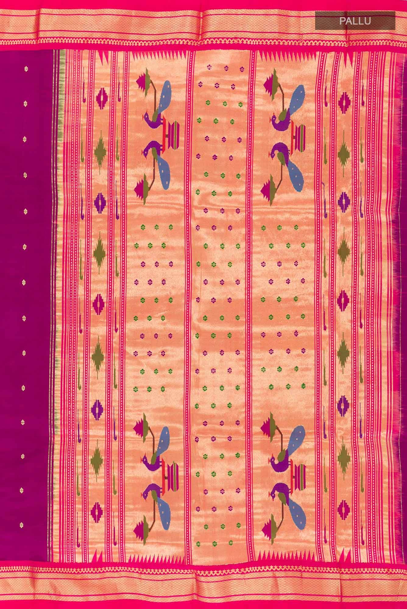 Purple Paithani Silk Saree