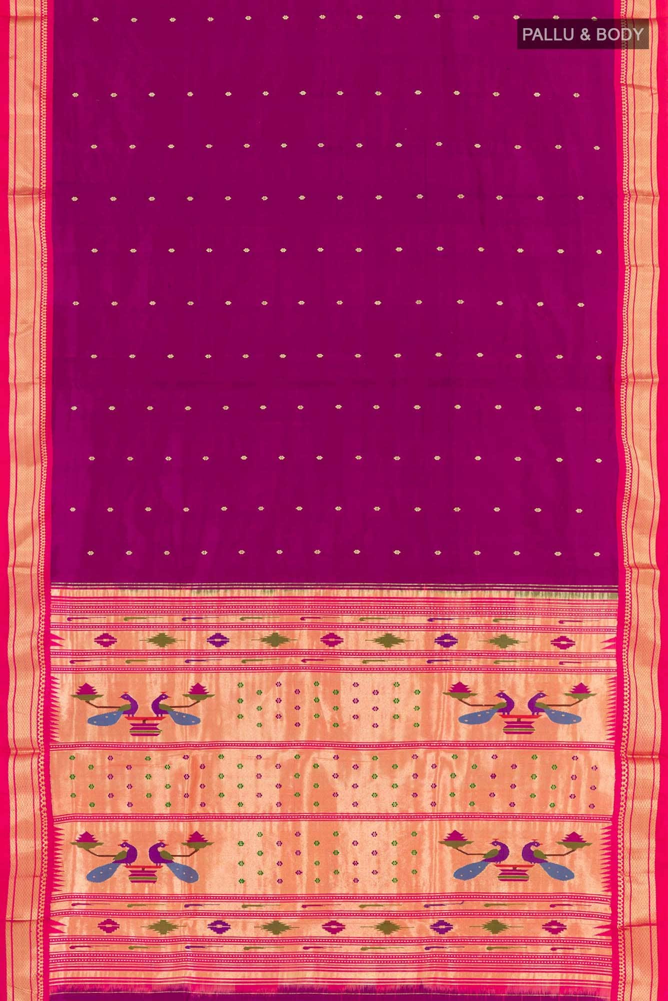 Purple Paithani Silk Saree