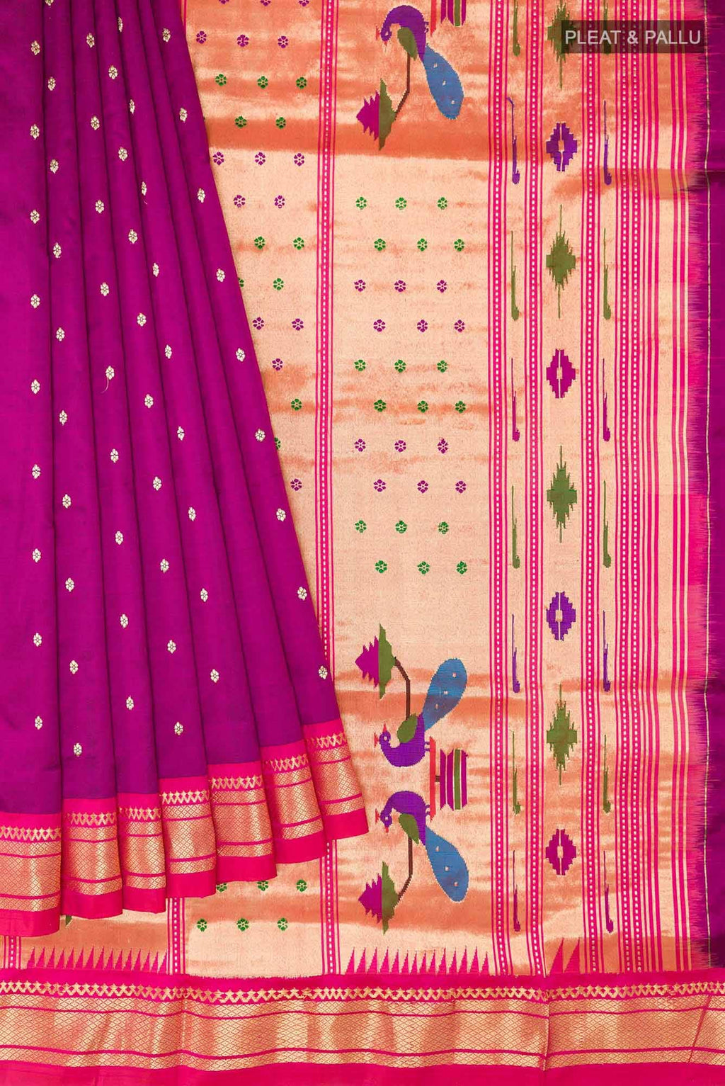 Purple Paithani Silk Saree
