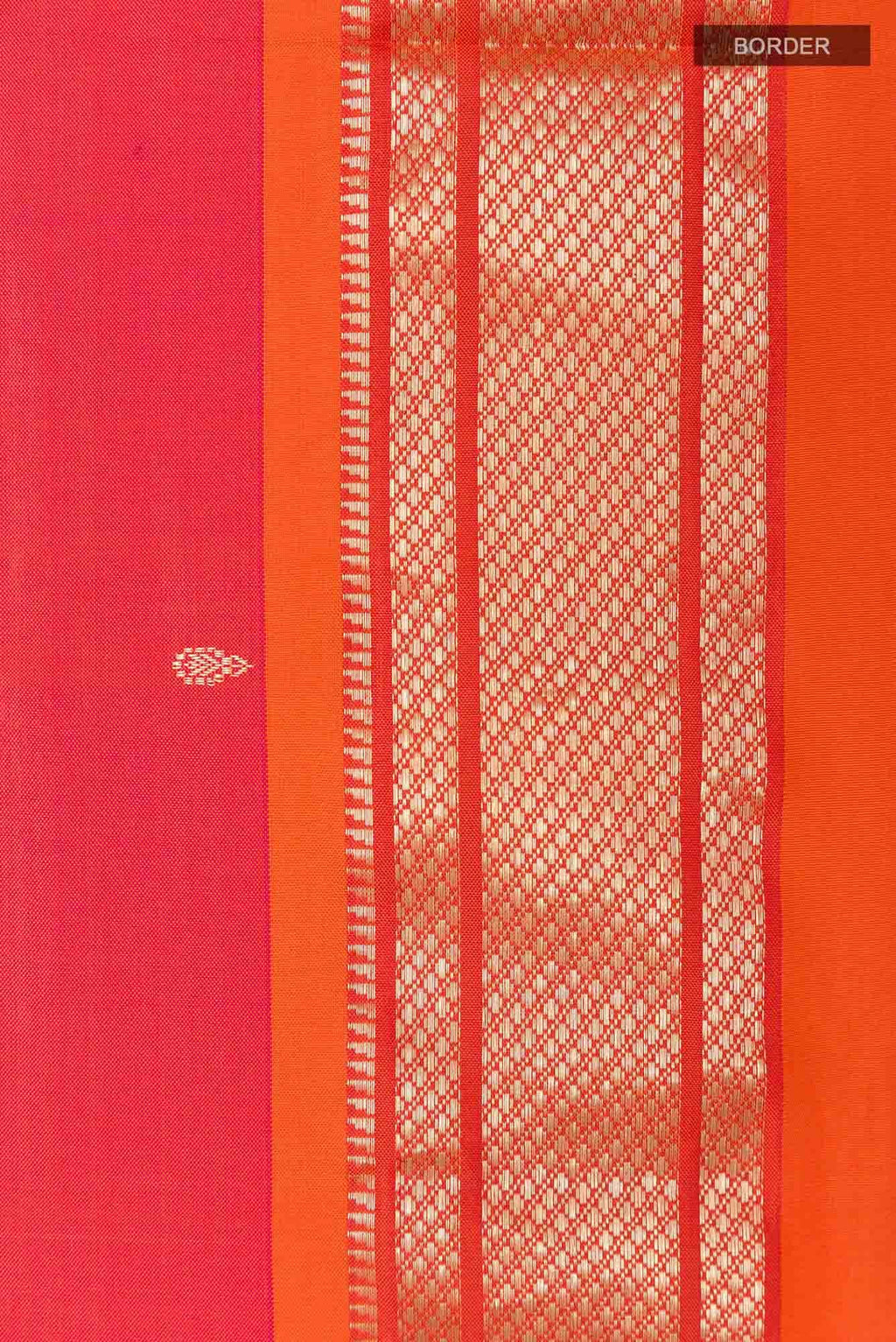 Orange Dual Tone Paithani Silk Saree