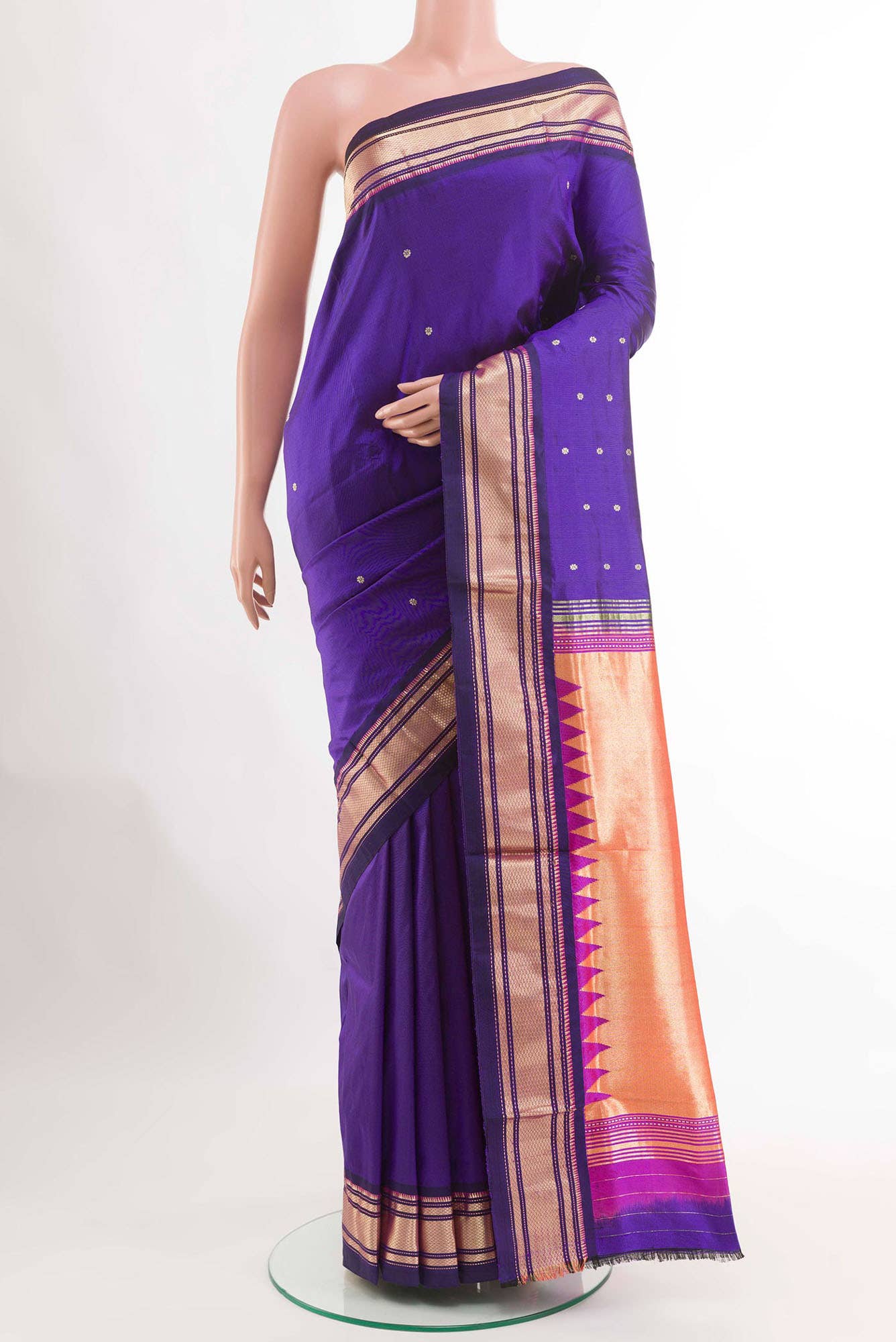 Purple Paithani Silk Saree