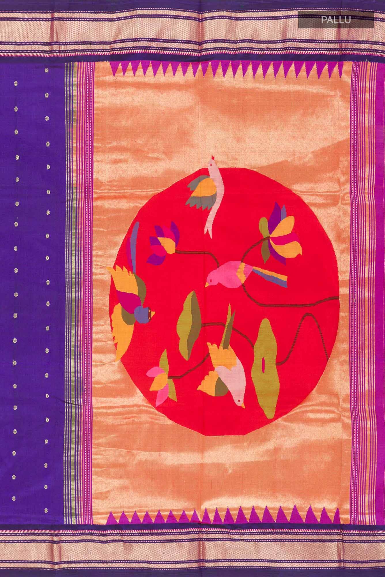 Purple Paithani Silk Saree
