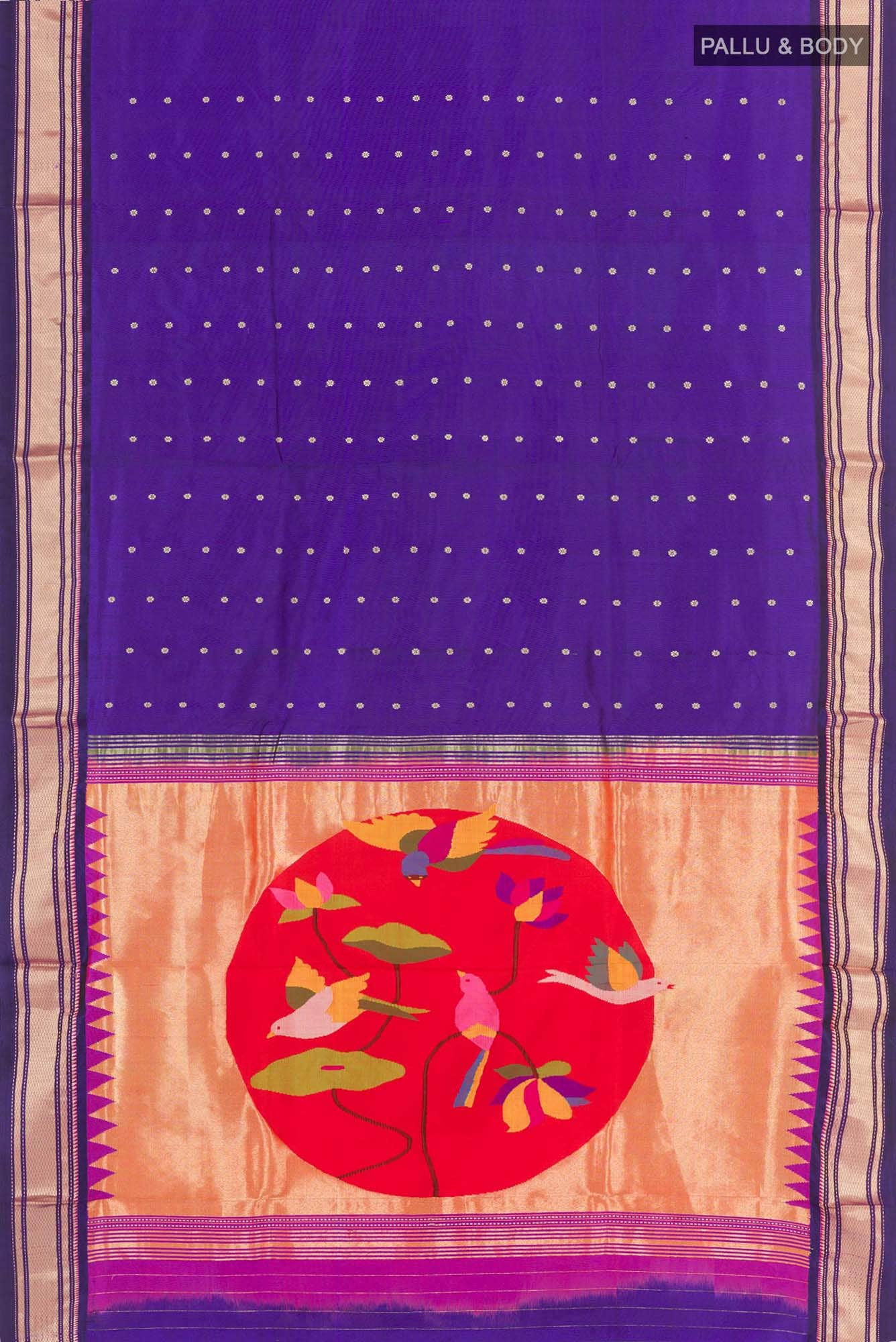 Purple Paithani Silk Saree