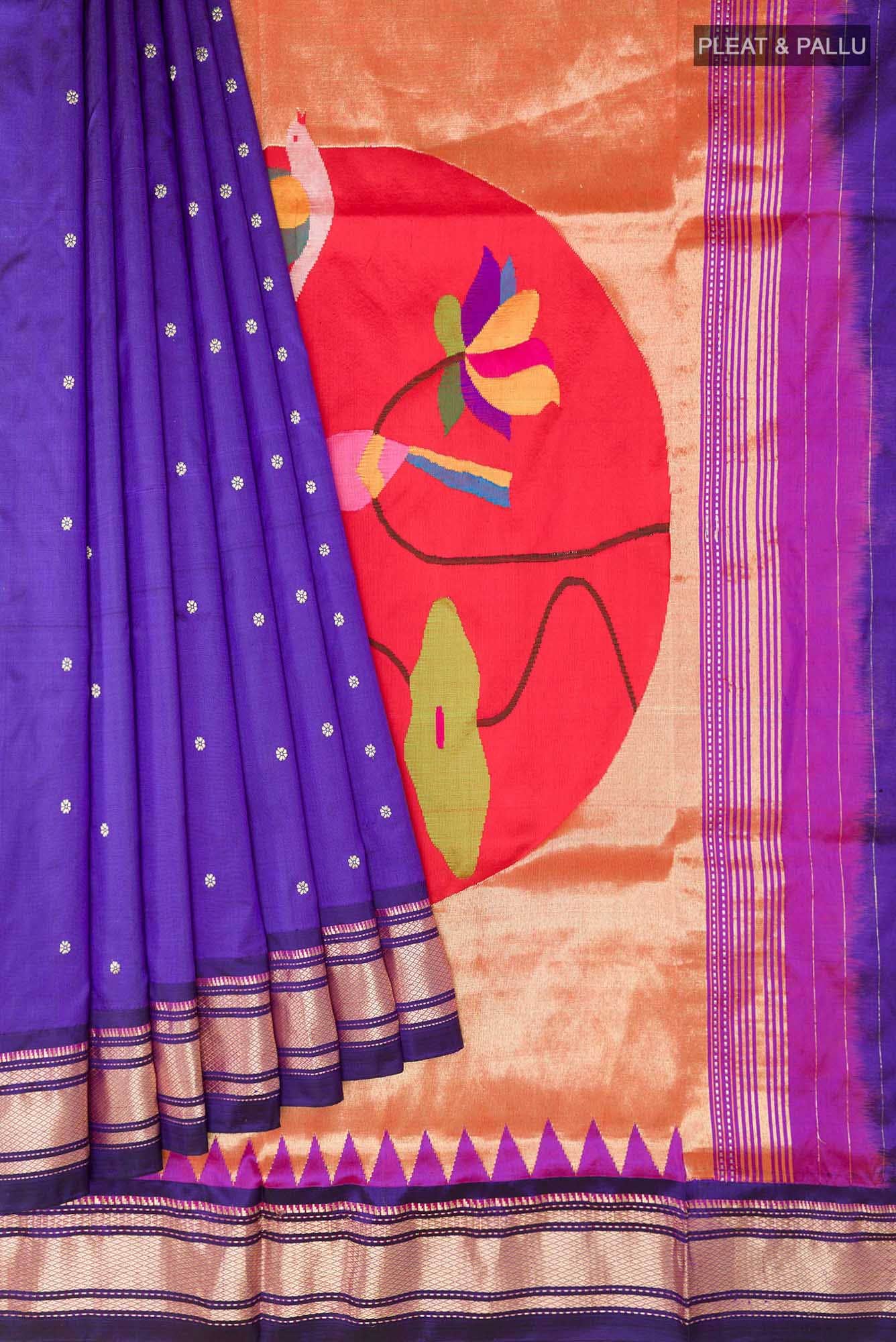 Purple Paithani Silk Saree