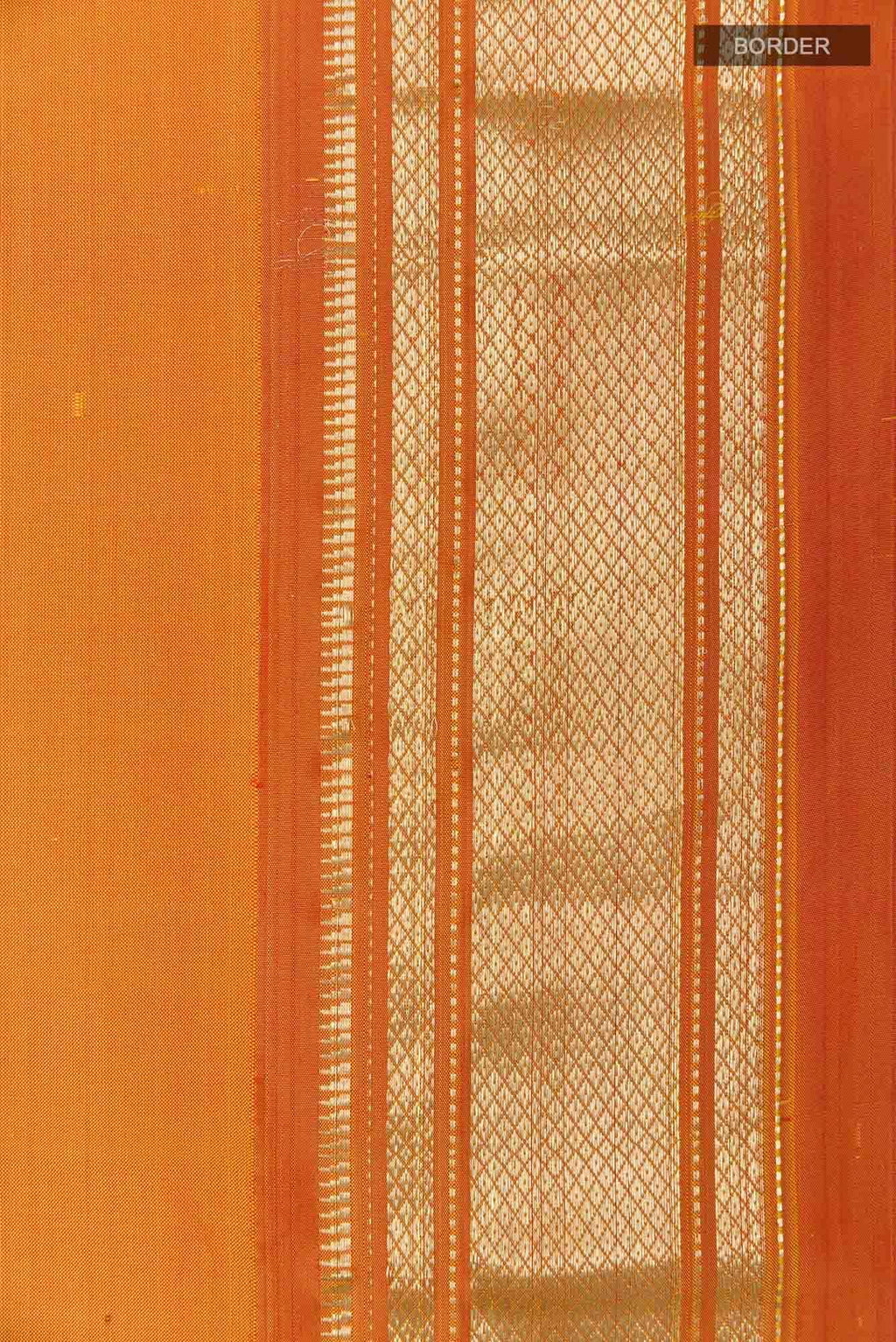 Orange Paithani Silk Saree