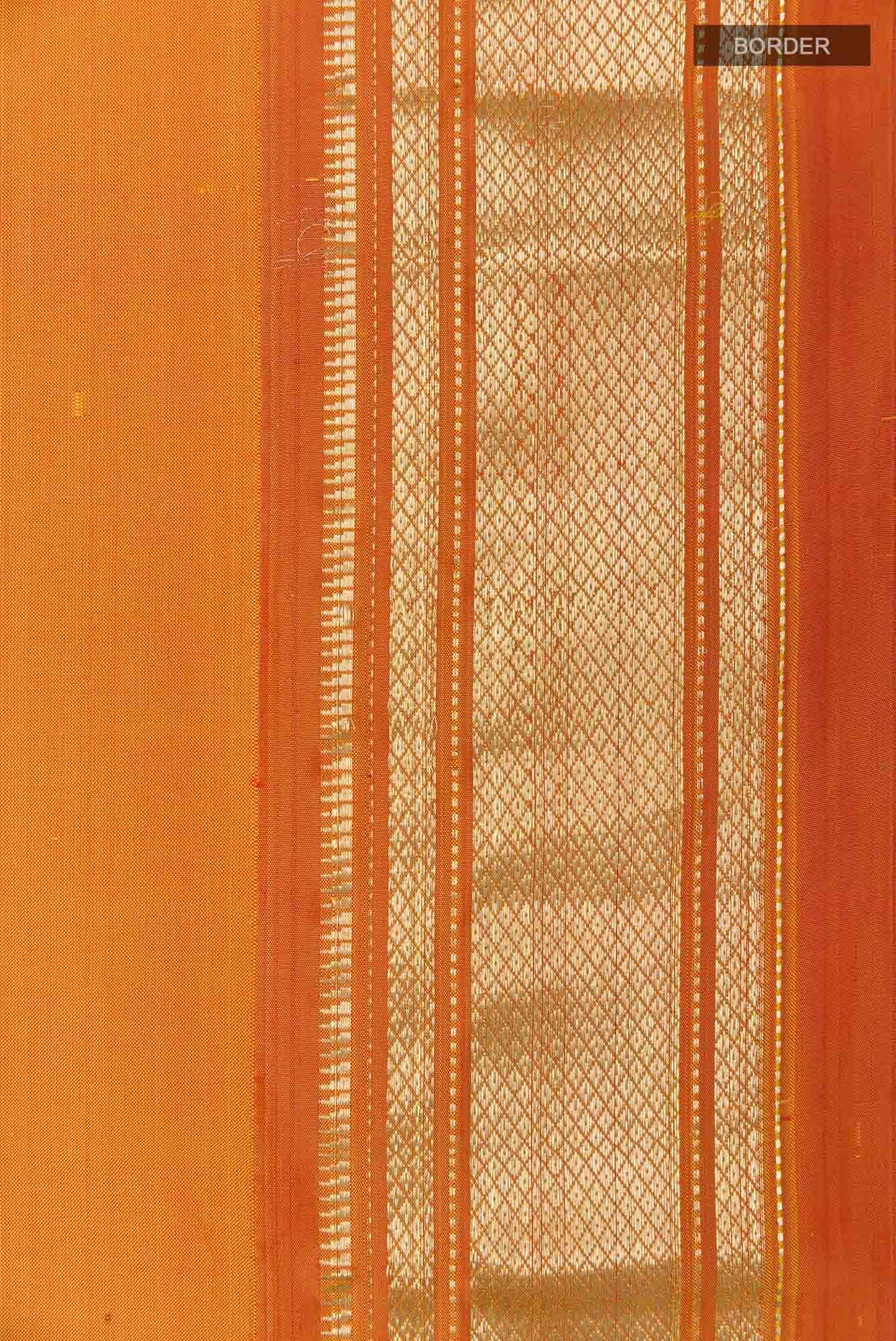 Orange Paithani Silk Saree