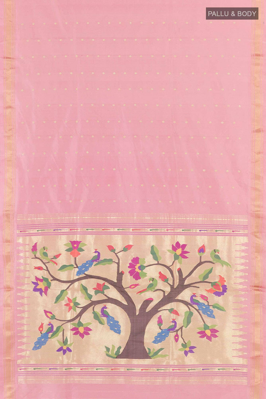 Pink Paithani Silk Saree