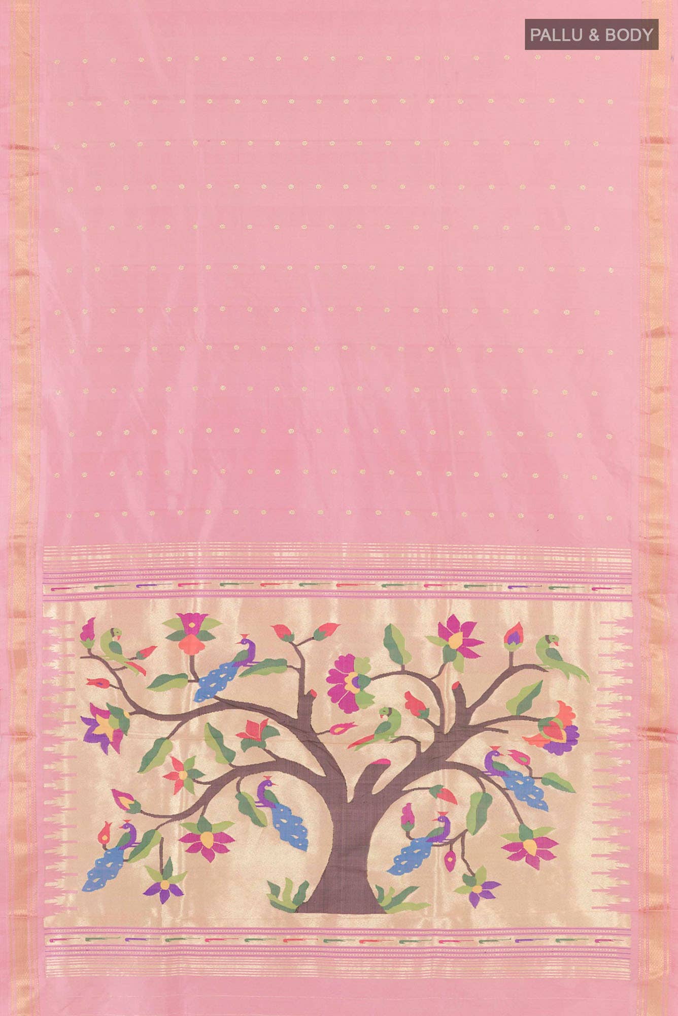 Pink Paithani Silk Saree