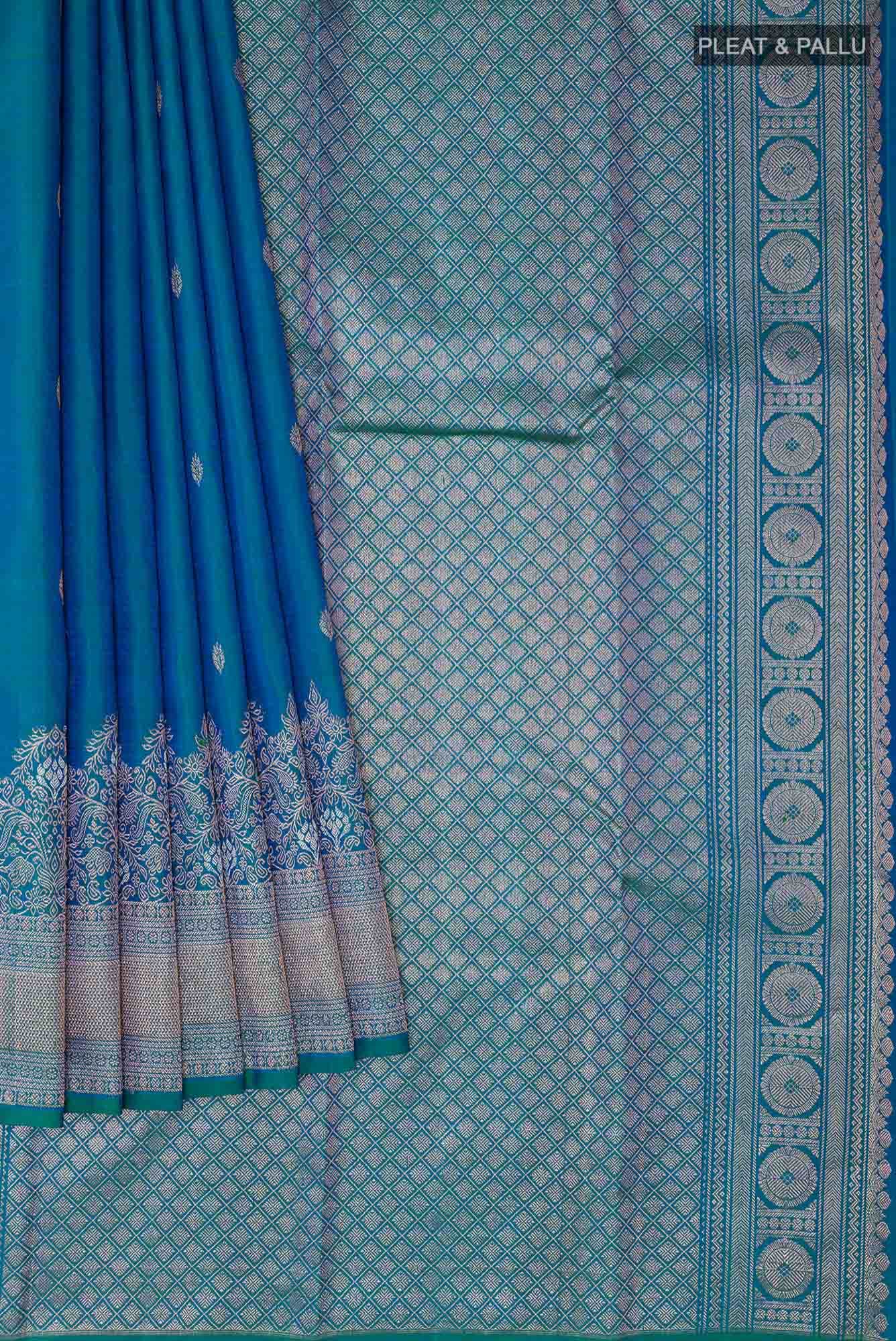 Blue Kanchipuram Silk Saree