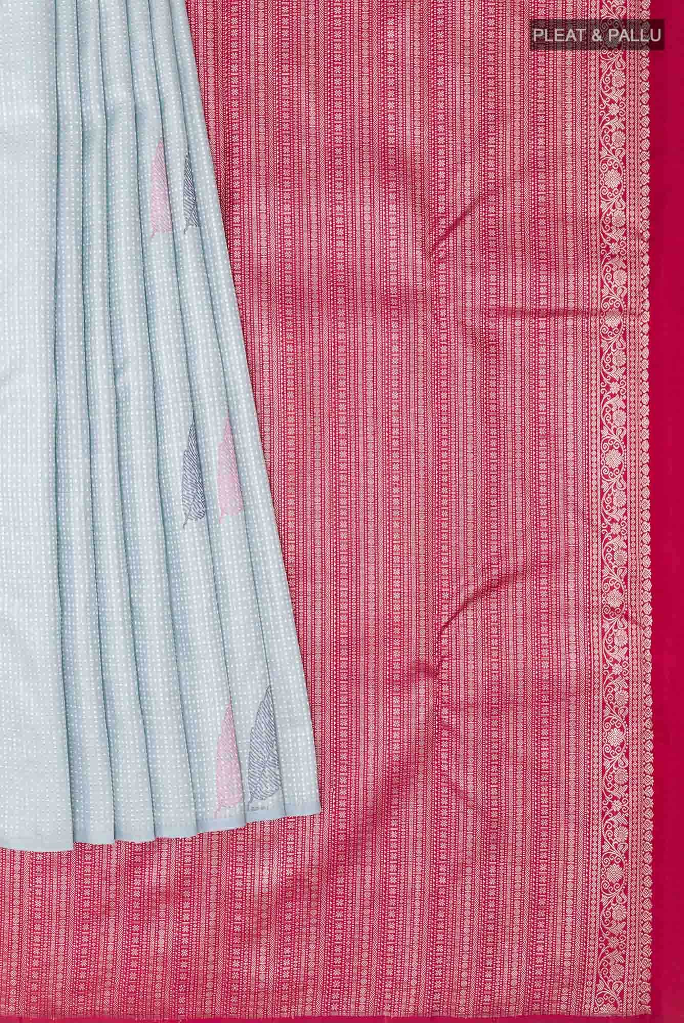 Grey Kanchipuram Silk Saree