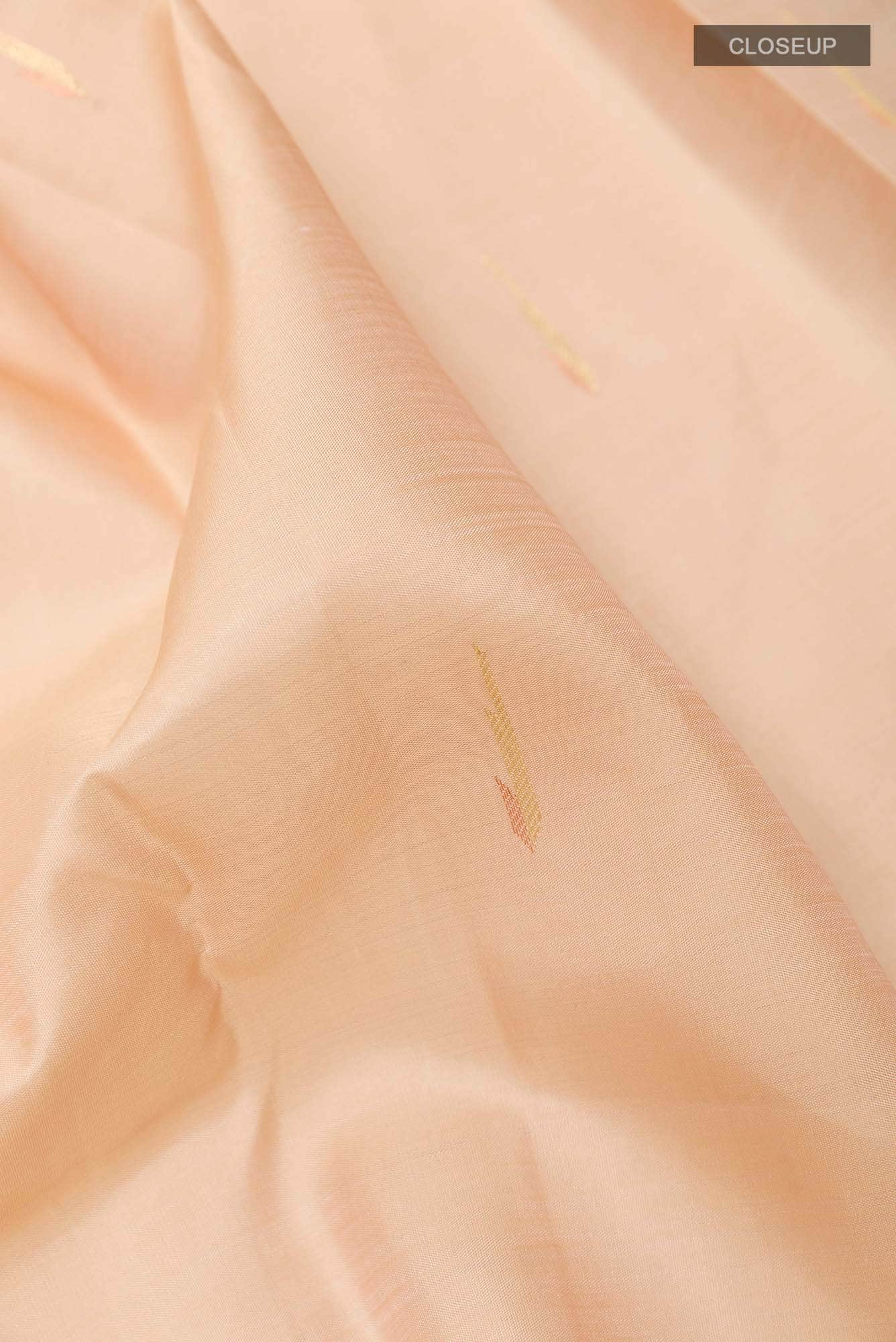 Off White Kanchipuram Silk Saree