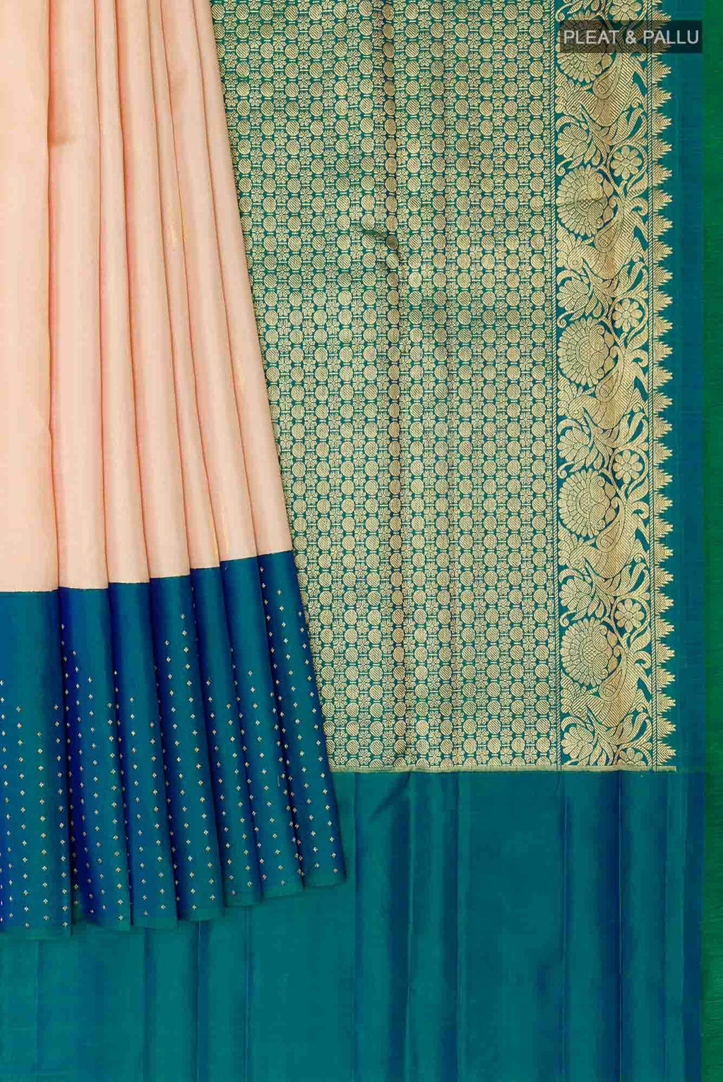 Off White Kanchipuram Silk Saree