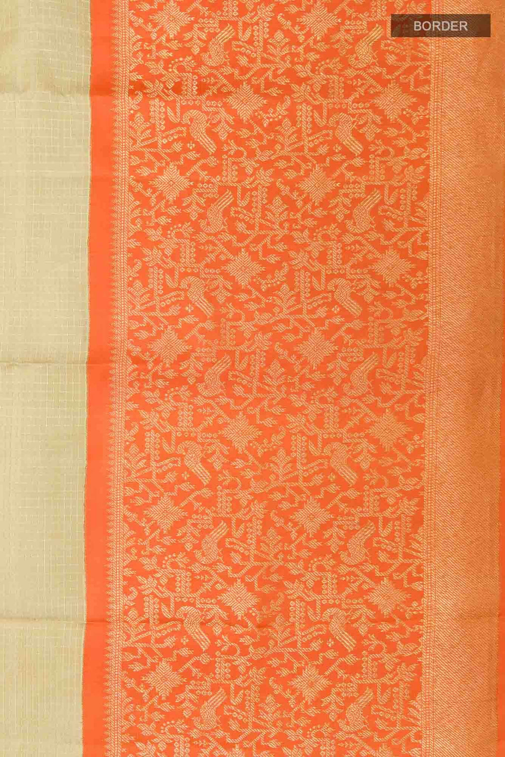 Beige Kanchipuram Silk Saree