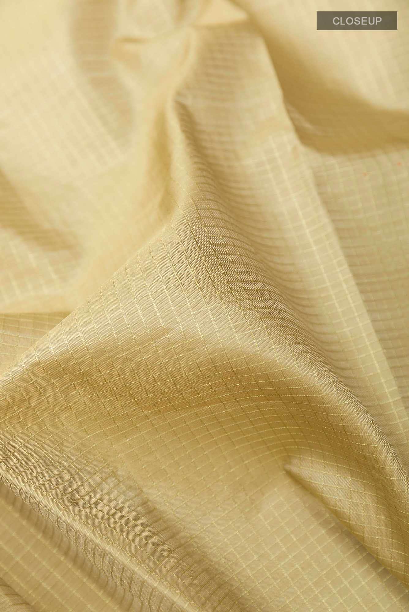 Beige Kanchipuram Silk Saree