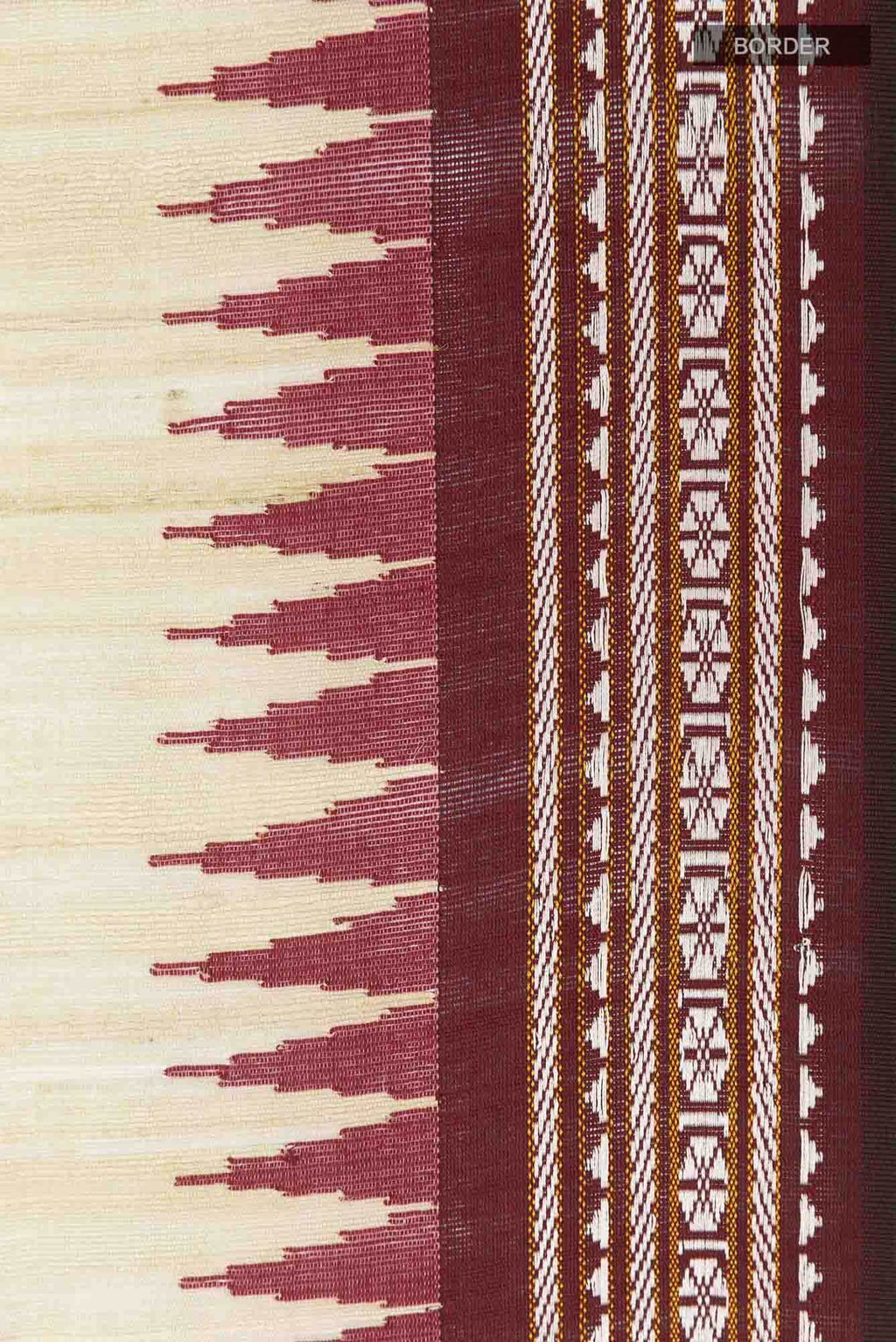 Beige Tussar Silk Saree