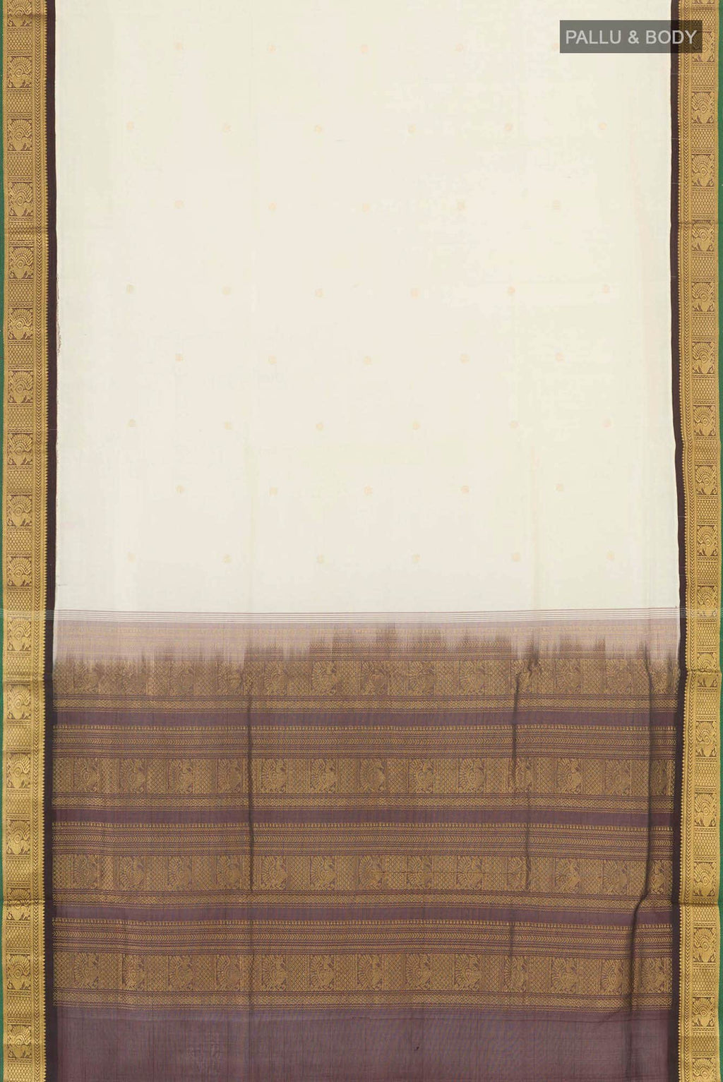 Off White Kora Cotton Saree