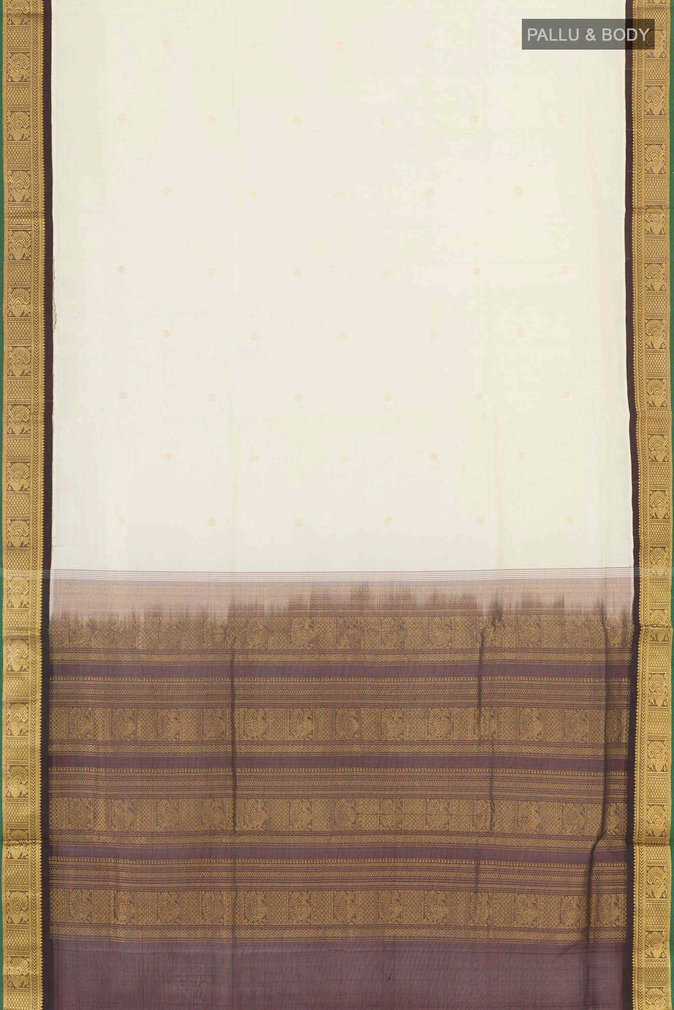 Off White Kora Cotton Saree