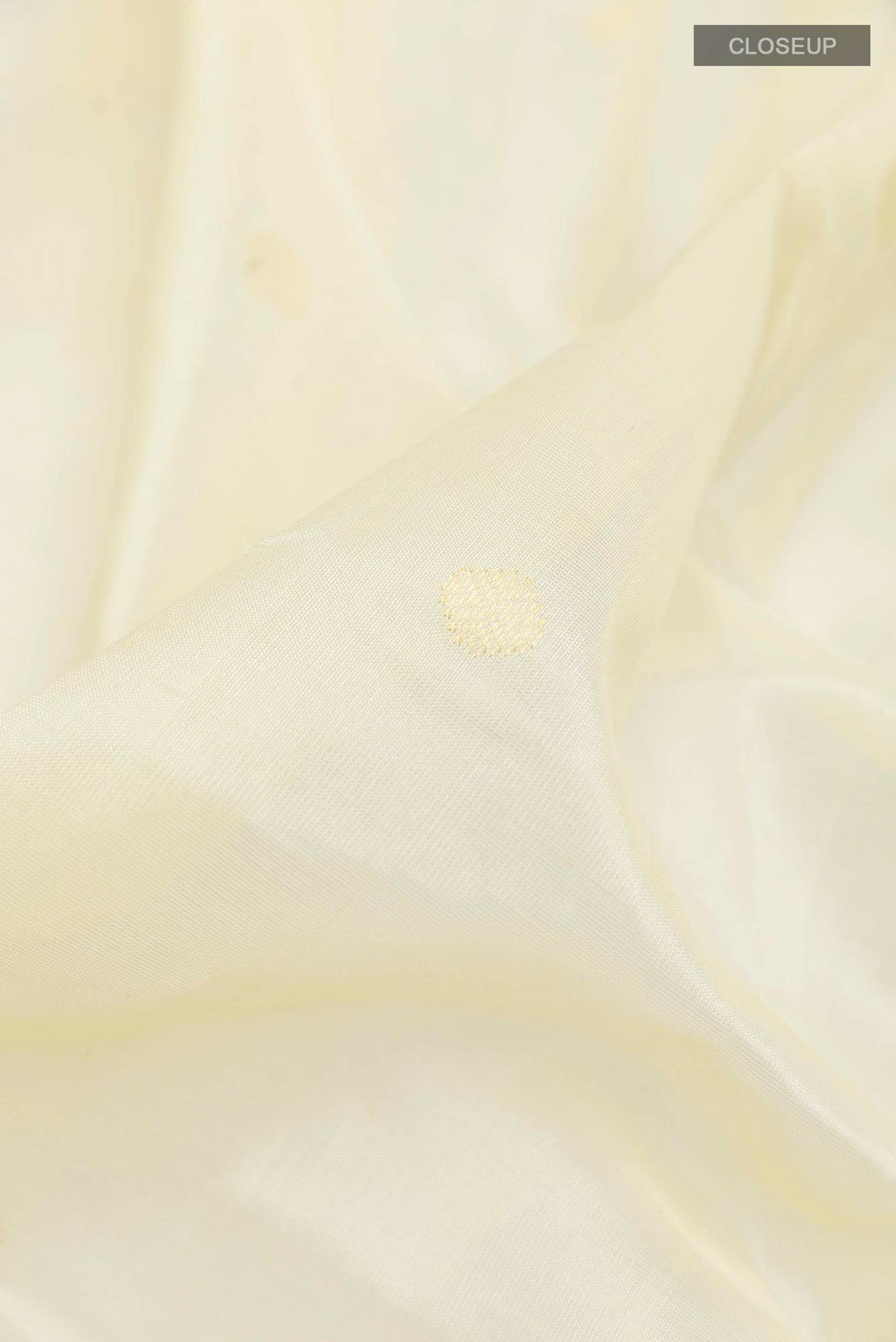 Off White Blended Poly Cotton Saree