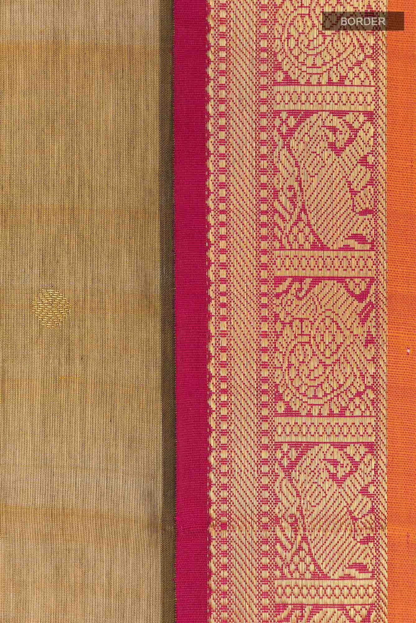Gold Blended Poly Cotton Saree