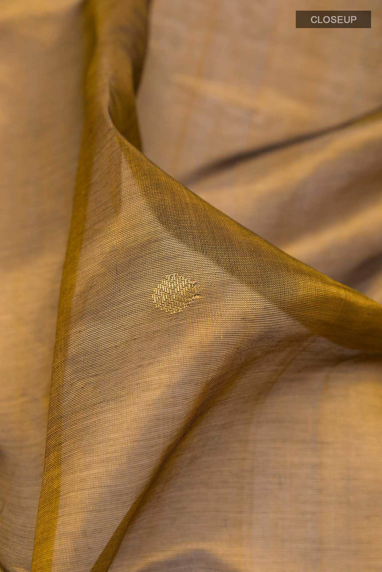 Gold Blended Poly Cotton Saree
