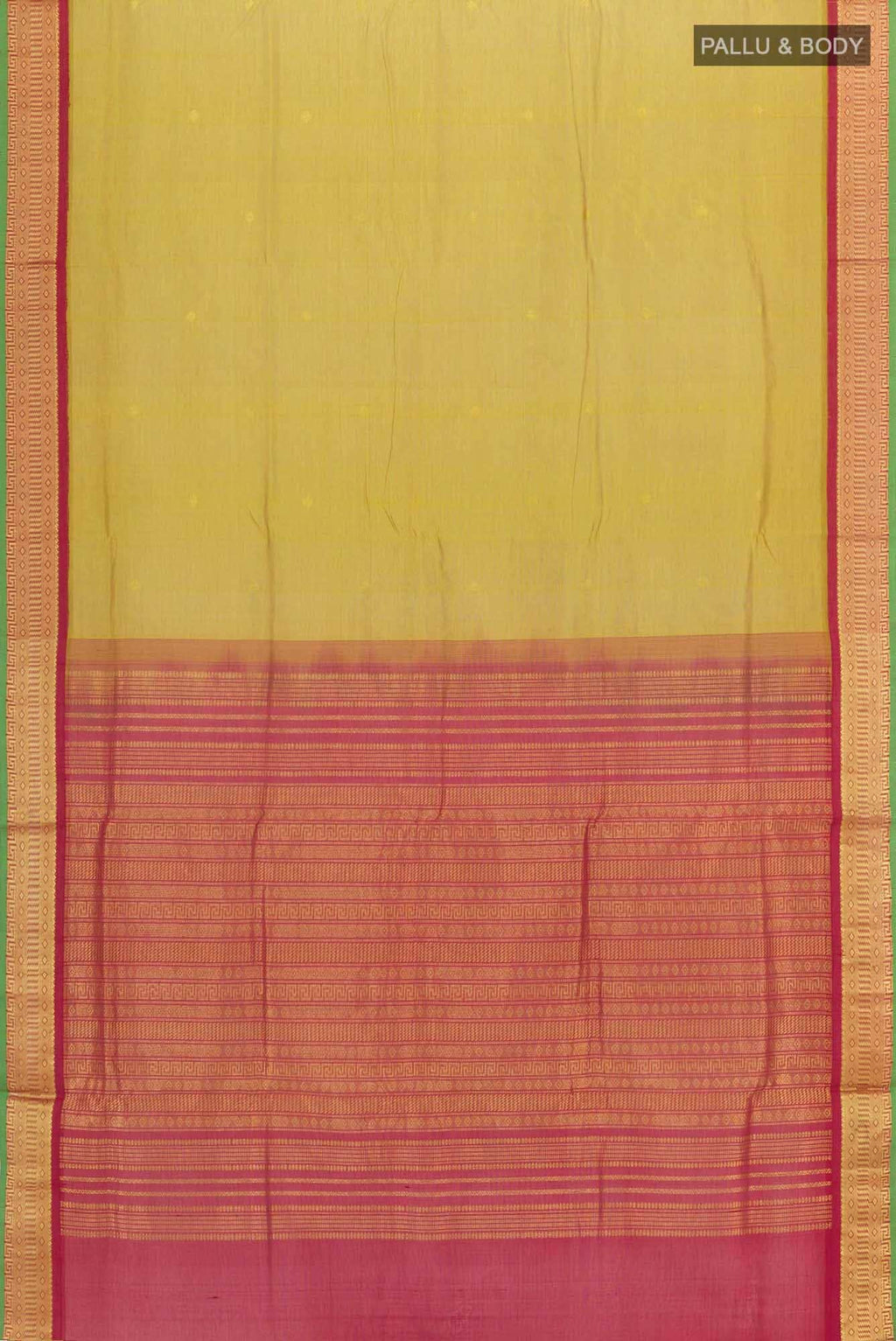 Mehandi Green Blended Poly Cotton Saree