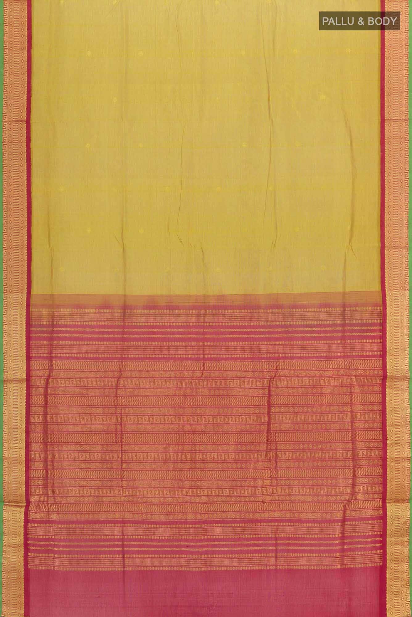 Mehandi Green Blended Poly Cotton Saree