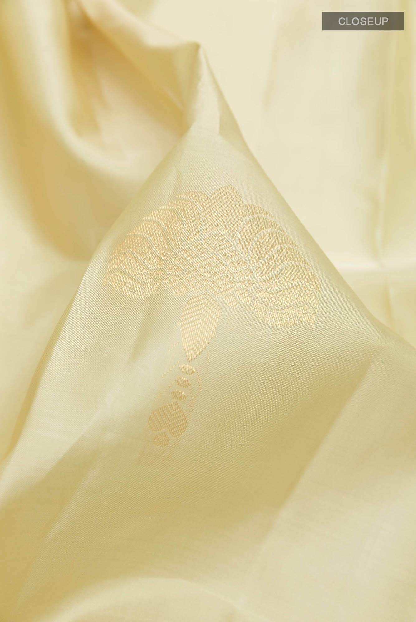 Beige Kanchipuram Silk Saree