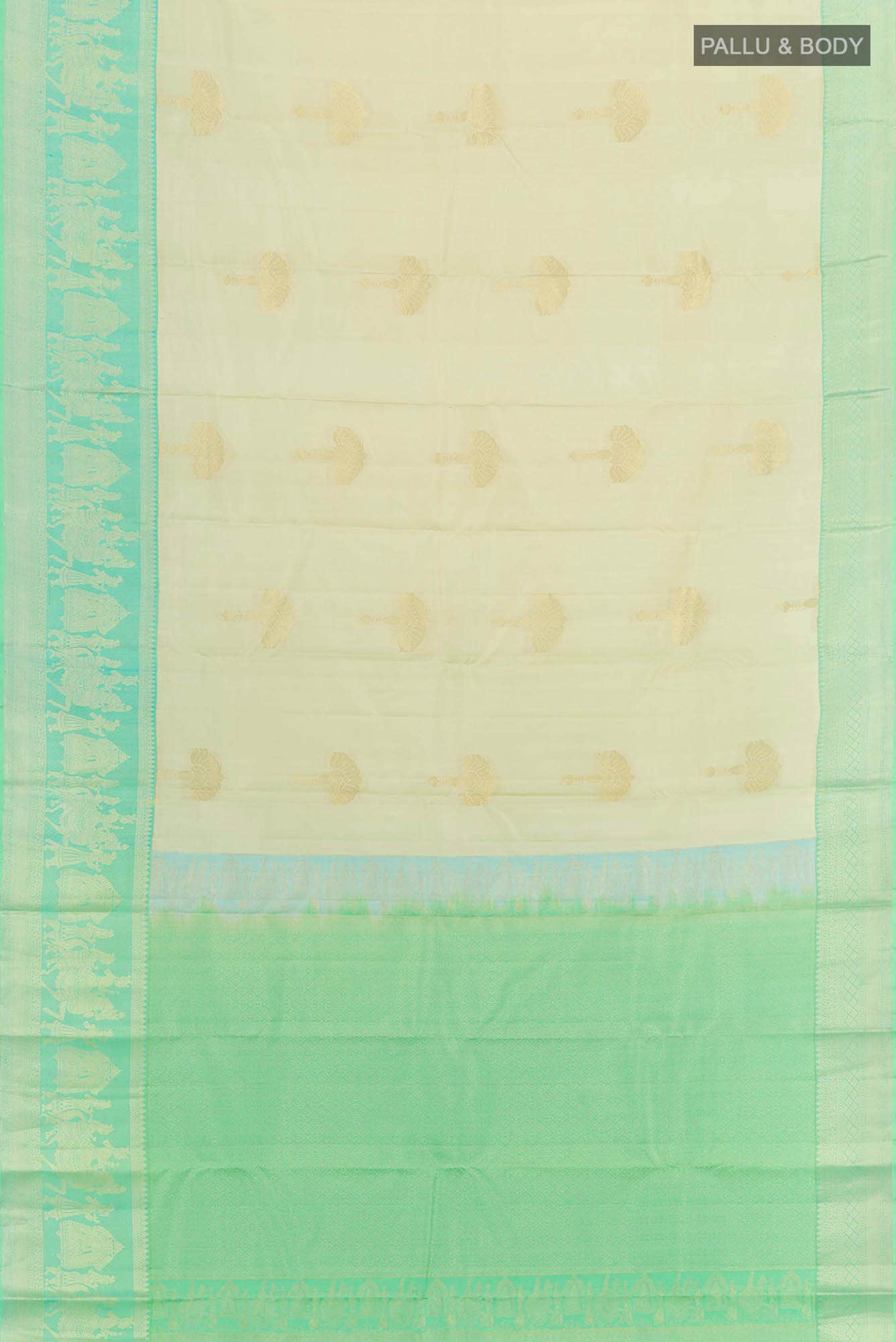 Beige Kanchipuram Silk Saree