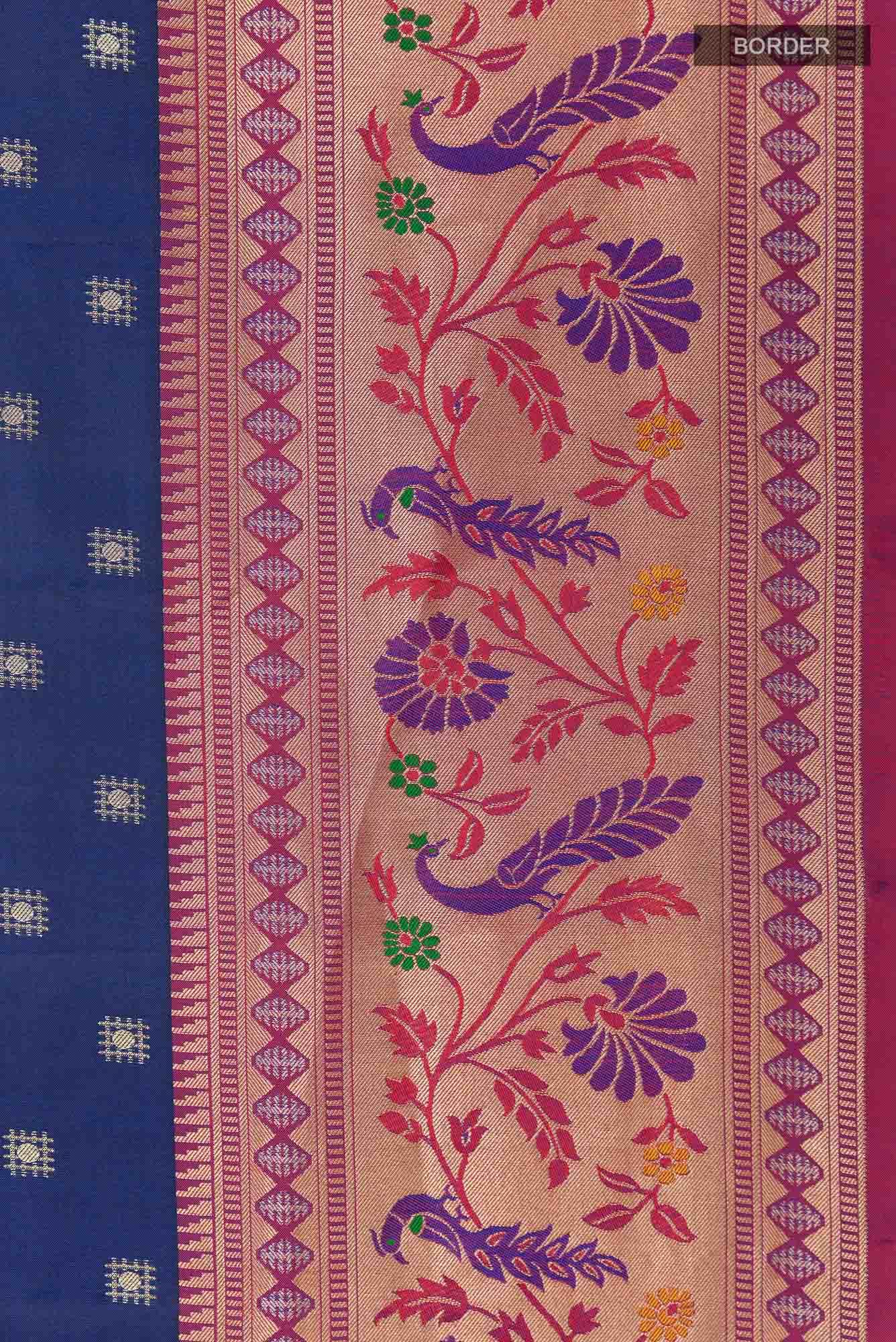 Blue Dual Tone Kanchipuram Silk Saree