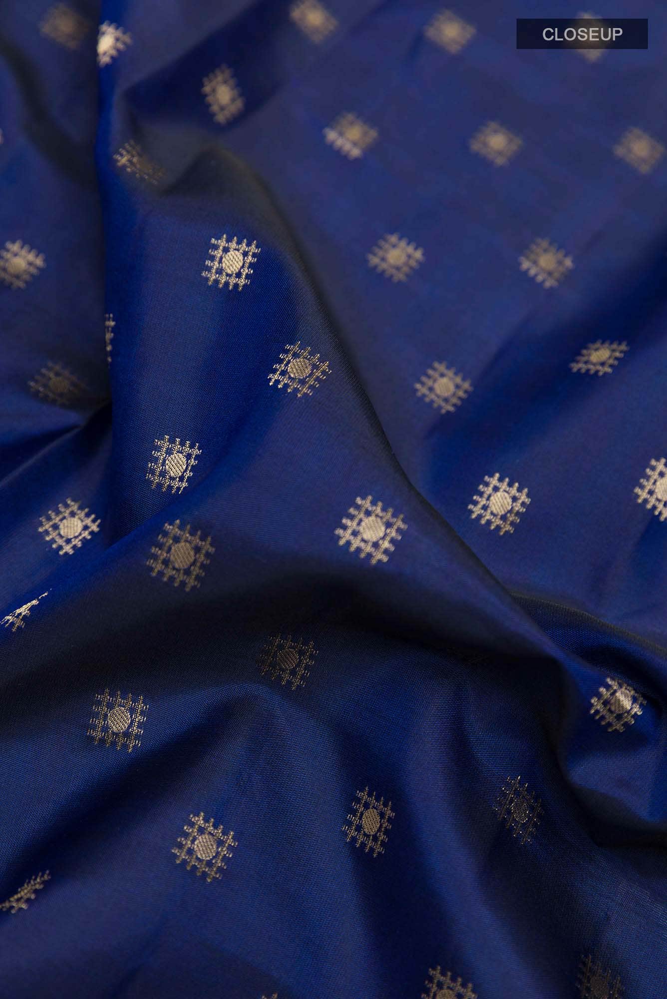 Blue Dual Tone Kanchipuram Silk Saree