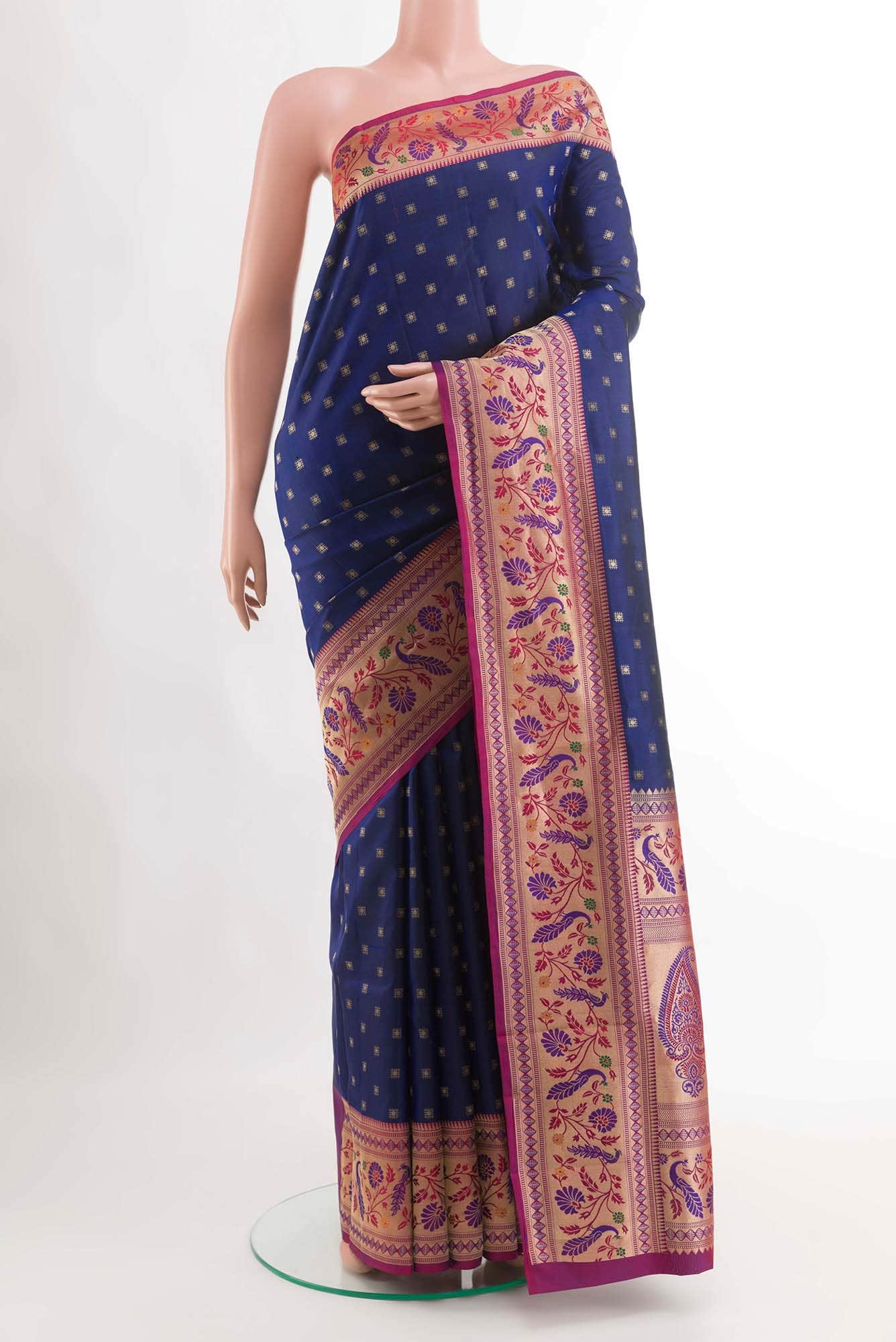 Blue Dual Tone Kanchipuram Silk Saree