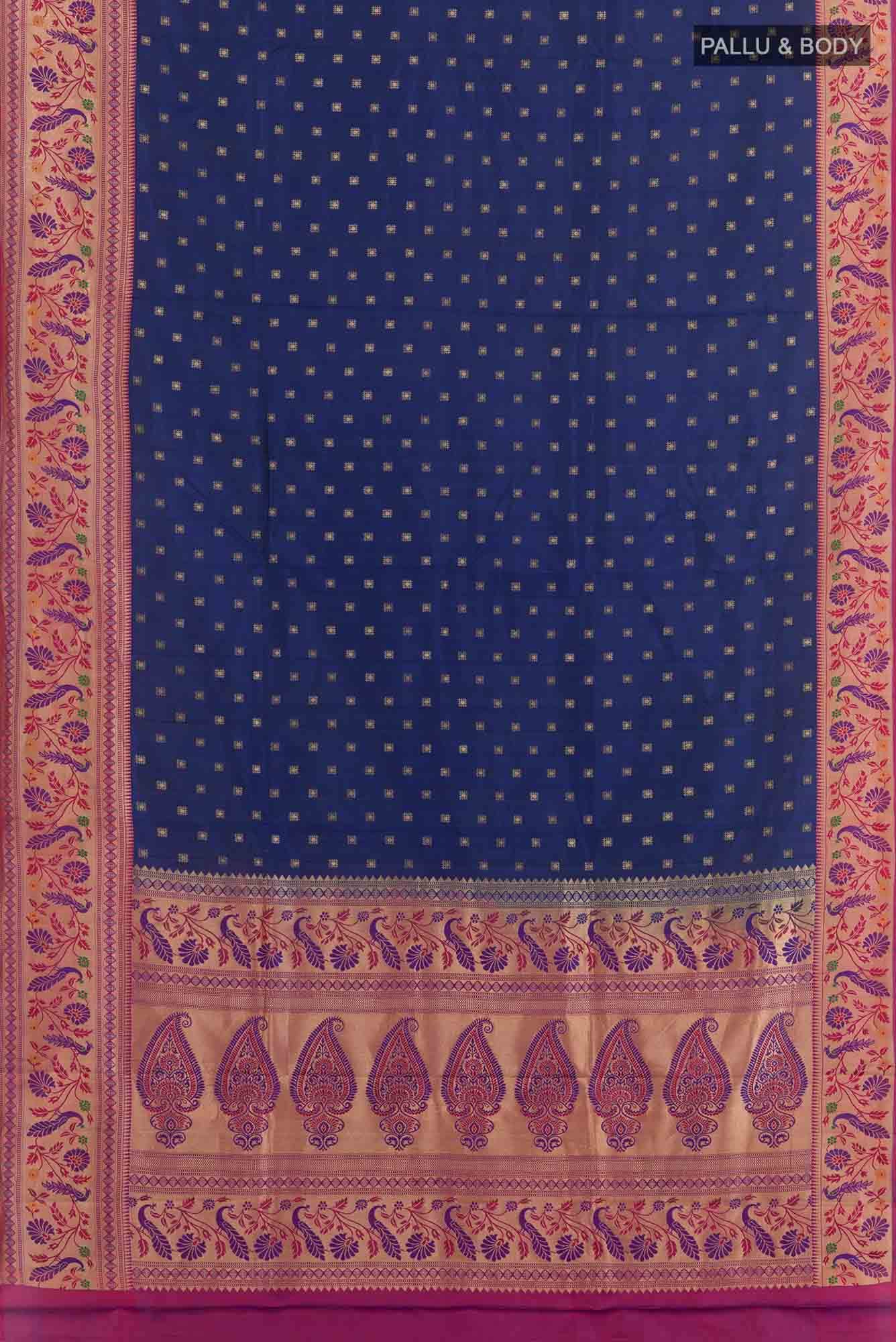 Blue Dual Tone Kanchipuram Silk Saree