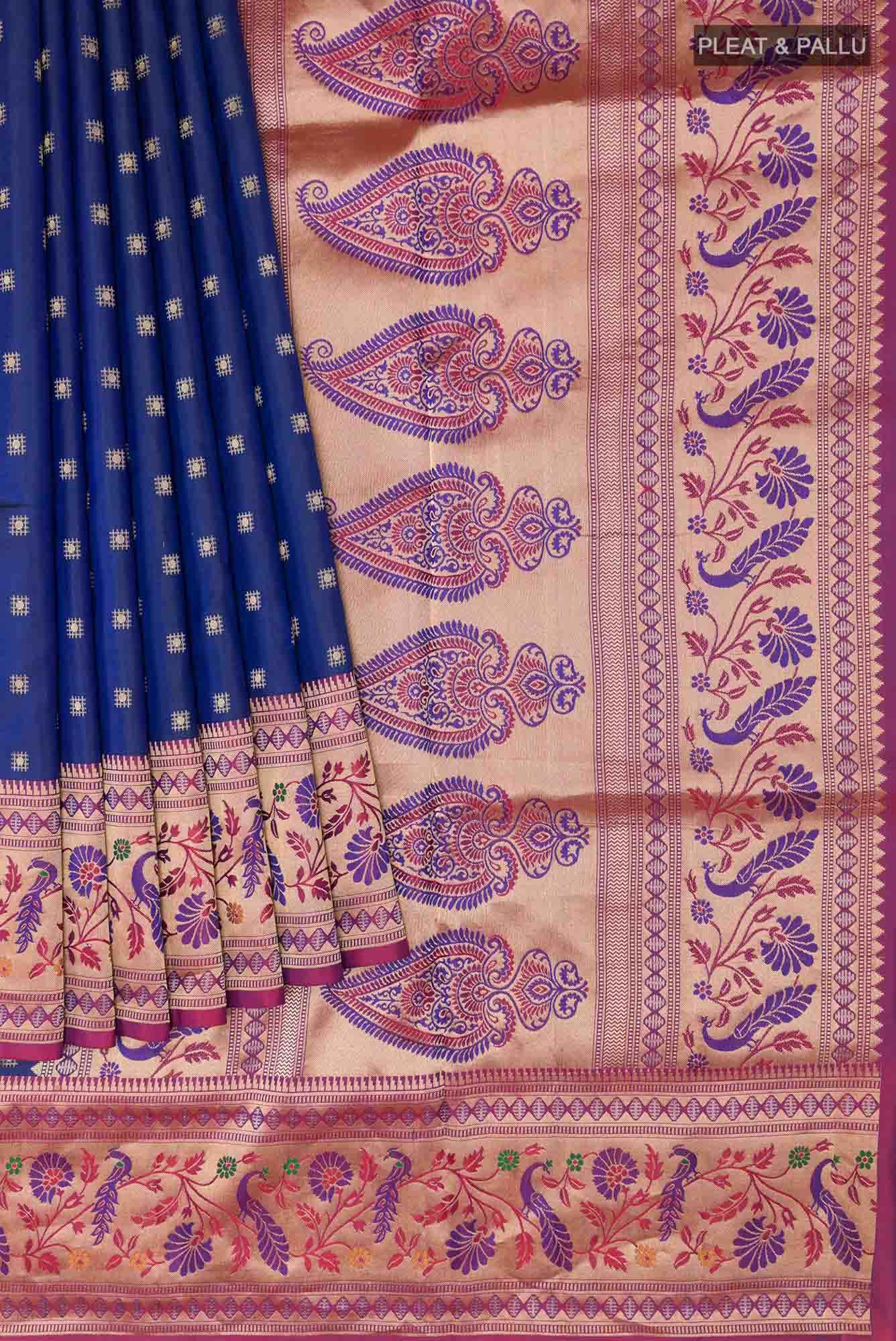 Blue Dual Tone Kanchipuram Silk Saree