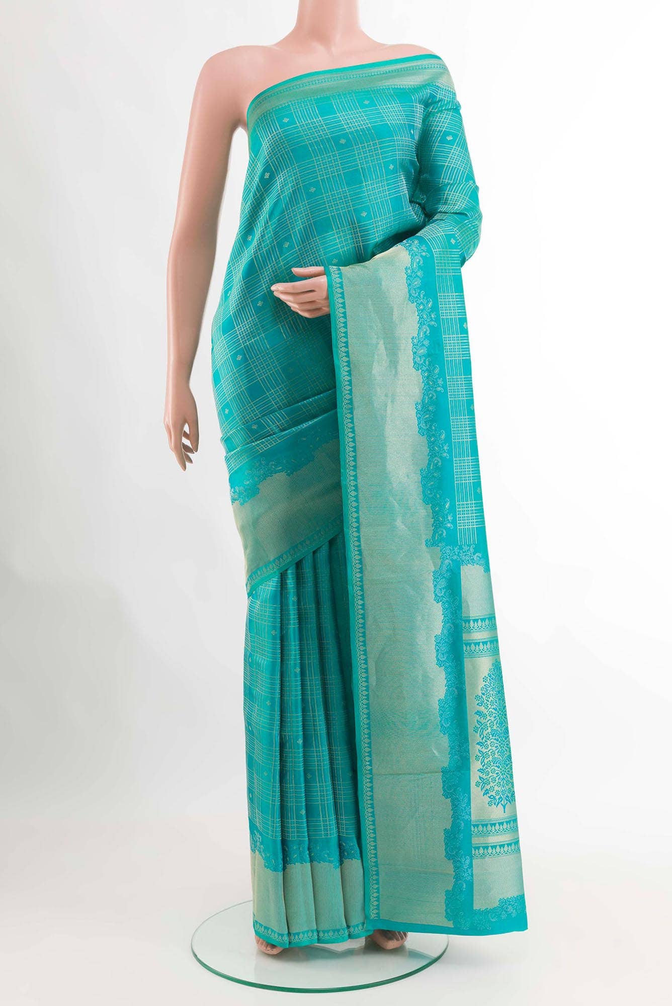 Blue Kanchipuram Silk Saree